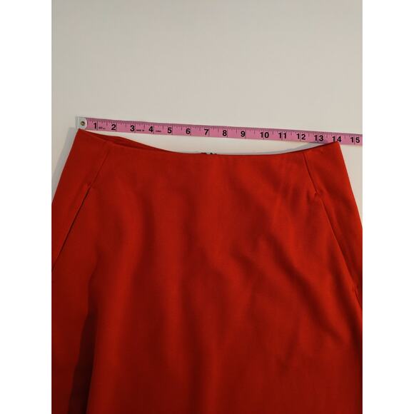CAbi Fiery Skirt Ponte Knit Classic Chic Preppy Spring Summer Career Red Size 2 - Picture 9 of 10